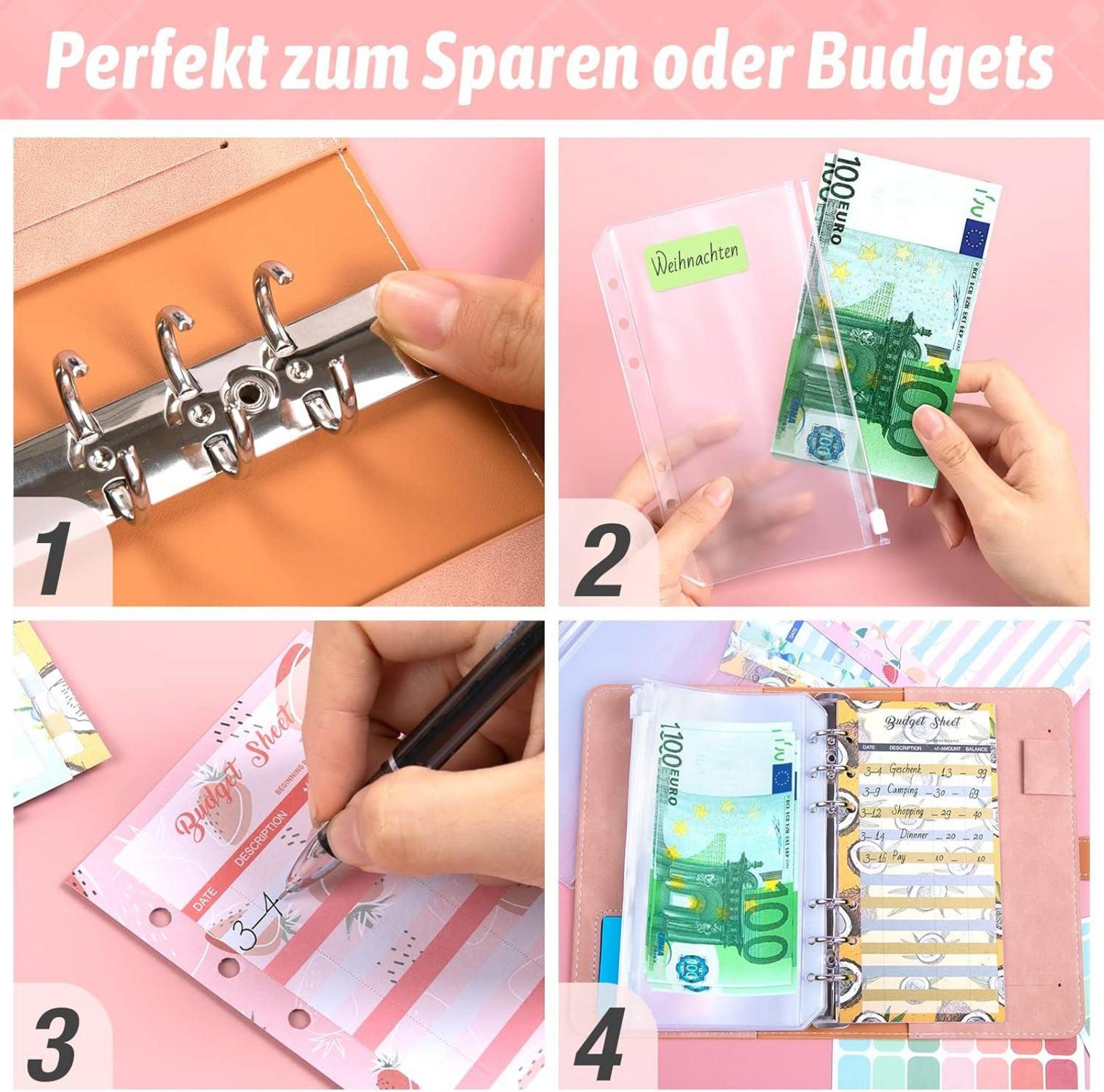 Budget Binder Startset A6 Geld Sparbuch Umschlagmethode Finanzplaner
