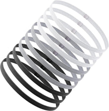 Sport Stirnbänder Unisex Elastisch Haarband Set 9 Stück