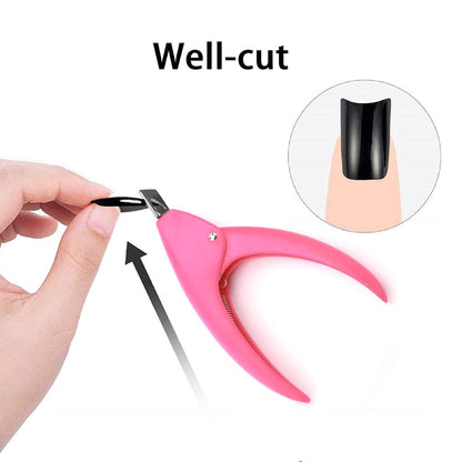 Nagelknipser Nagelspitzen Clipper für Natur und Kunstnägel Rosa