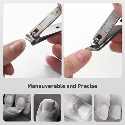 BEZOX Nagelknipser Set aus Edelstahl für Fingernägel und Fußnägel