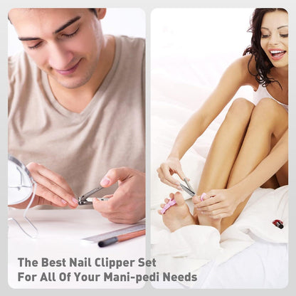 Nagelknipser Set Fingernägel Fußnägel Clipper 2 Stk. Edelstahl Kit