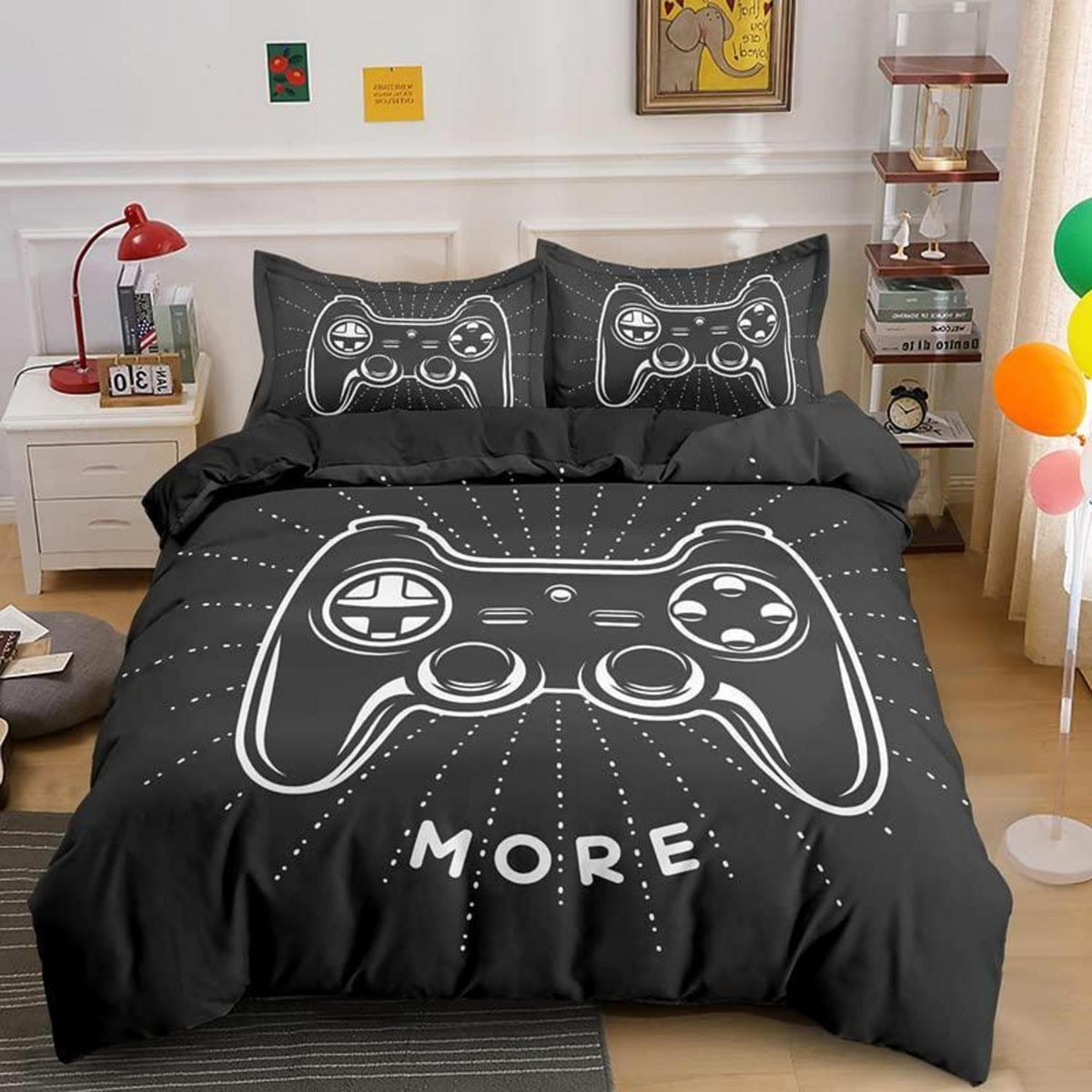 Gamepad Bettwäsche Set 200x220cm - Videospiel Betten Set für Kinder