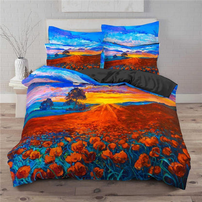 Sonnenblumen Bettwäsche Set 200x200cm Kinderzimmer Bettbezug