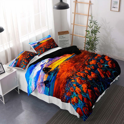 Sonnenblumen Bettwäsche Set 200x200cm Kinderzimmer Bettbezug