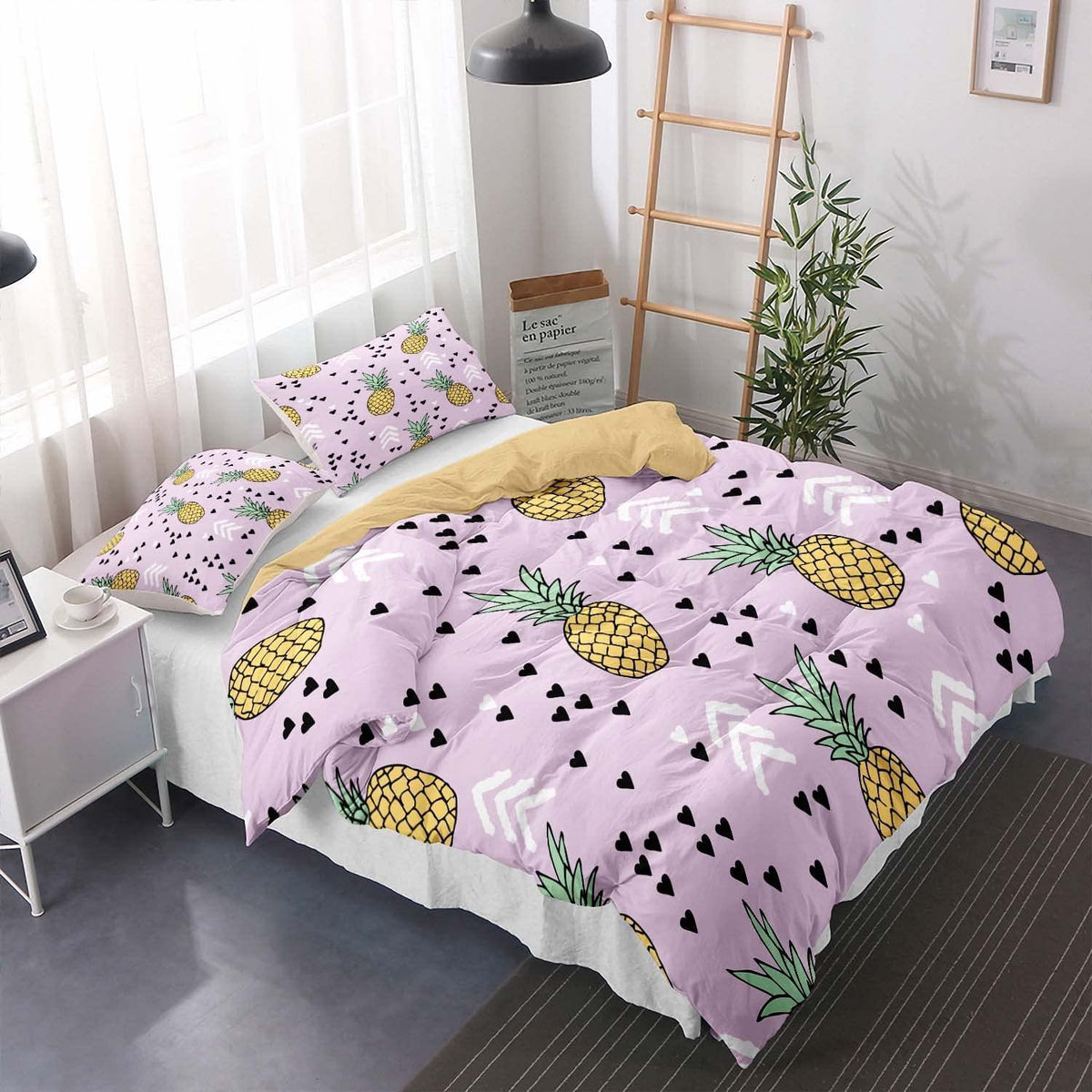 Ananas Bettwäsche Set 200x200cm - Tropisch & Ultraweich