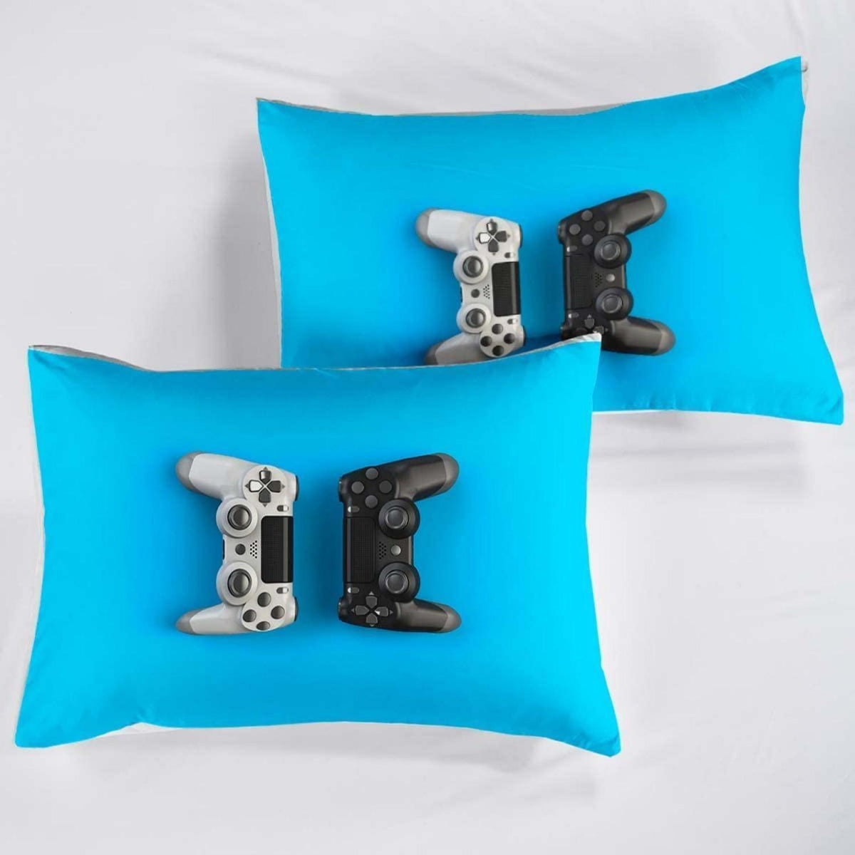 Gamer Bettwäsche Set 200x200cm – Gamepad Bettbezug für Kinder & Teenager