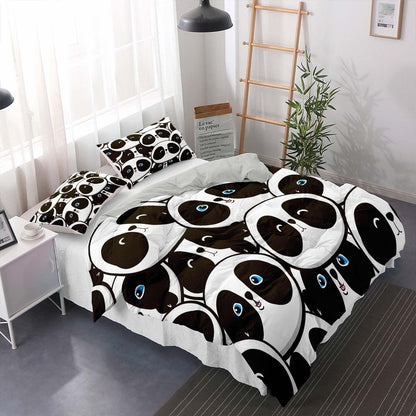 Panda Bettwäsche Set 200x200 cm – Niedliches Tier Motiv für Kinder