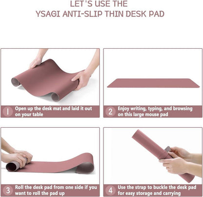 Schreibtischunterlage Mauspad Leder Wildleder Office Mousepad Laptop