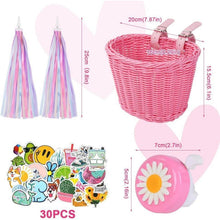 Fahrradkorb Kinder Geflochten Rattan Abnehmbar Lederriemen