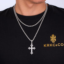 Goldkette Herren 4mm Edelstahl Weißgold beschichtet 50,8cm