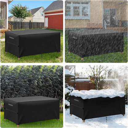 Abdeckung Gartenmöbel 420D Oxford Gewebe Winterfest UV-Schutz Schwarz