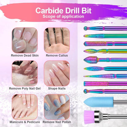 Elektrische Nagelfräser Bits Set 11-teilig Nagelfeile Aufsätze