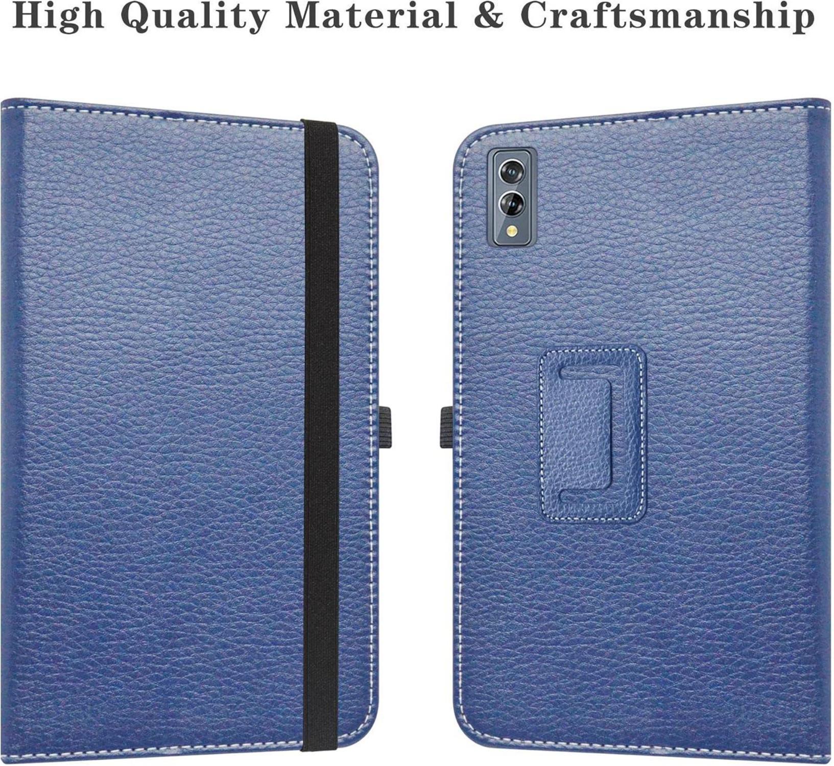 LiuShan Blackview Tab 11 Hülle mit Ständer & PU Leder, Blau