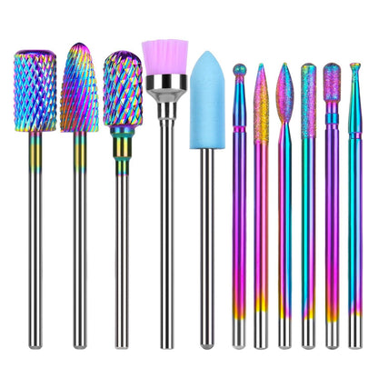 Elektrische Nagelfräser Wolframcarbid Bits 11tlg. Set Pediküre Maniküre Gel Acryl