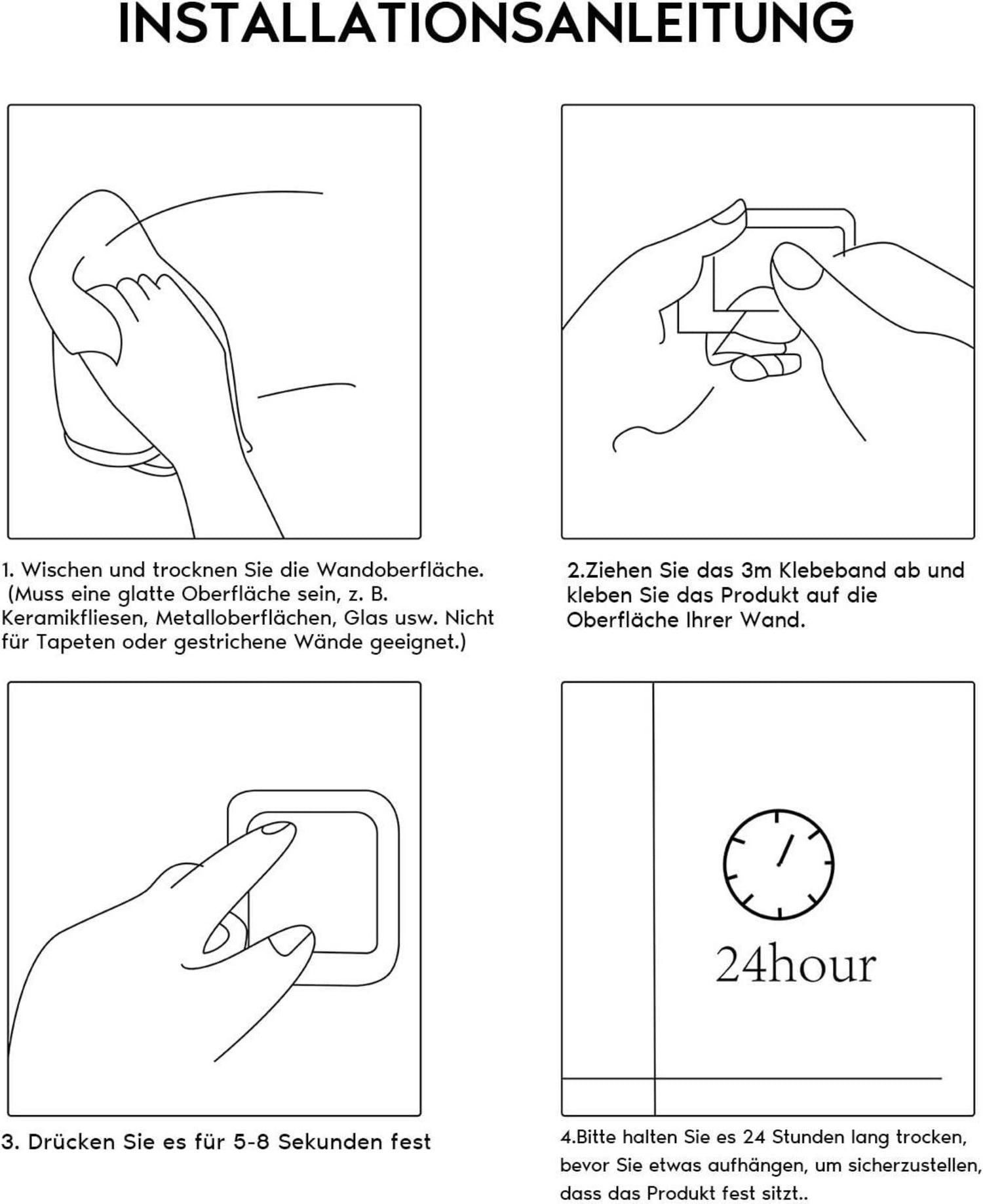 Toilettenpapierhalter ohne Bohren Edelstahl Selbstklebend inkl. 2