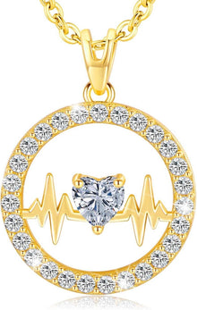 LAVUMO Halskette Sterling Silber 925 Geburtsstein Anhänger Schmuck