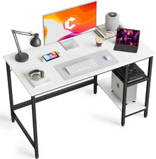 Schreibtisch Computertisch 120x60cm 2 Ablagen Stahlgestell