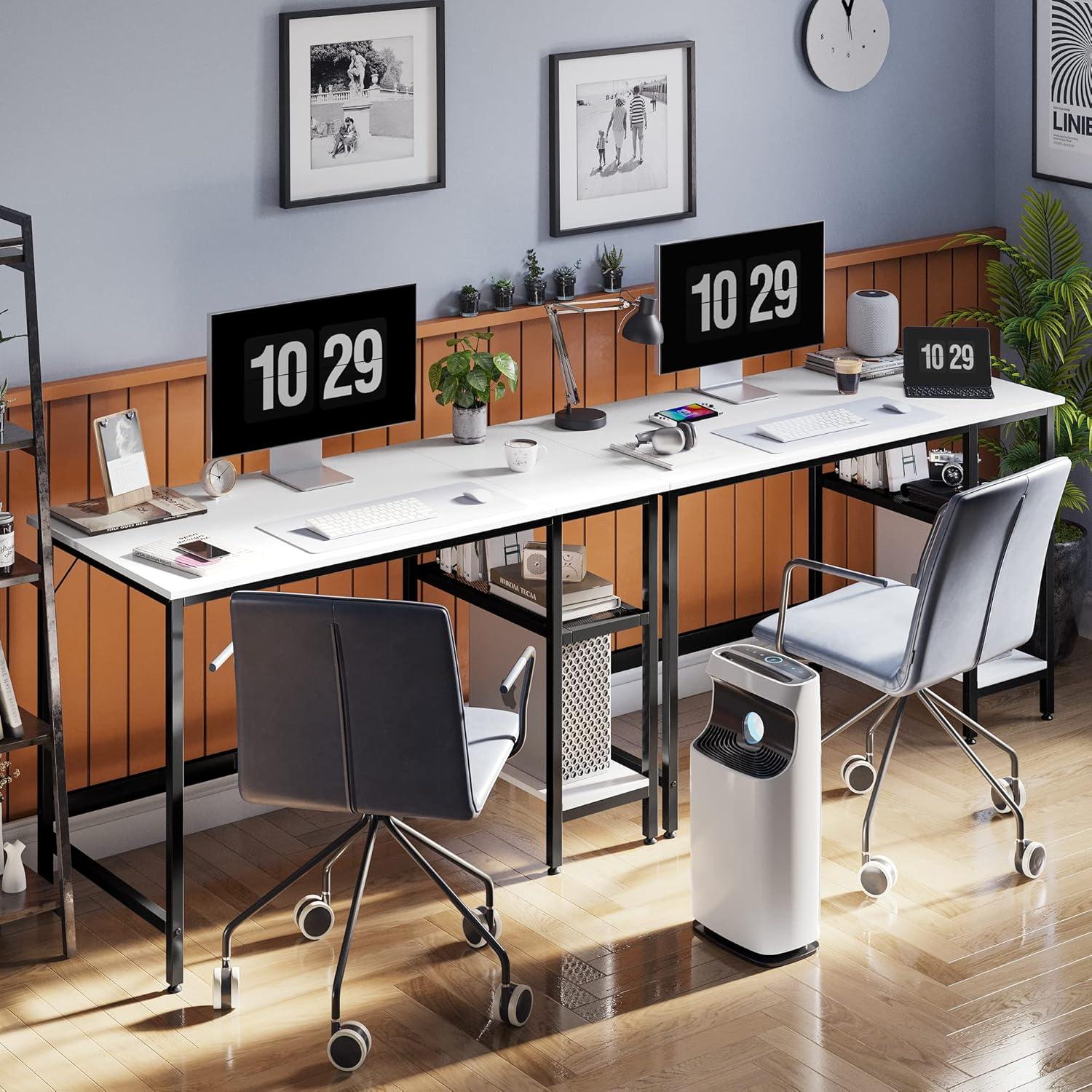 Schreibtisch 120x60 cm, Computertisch mit 2