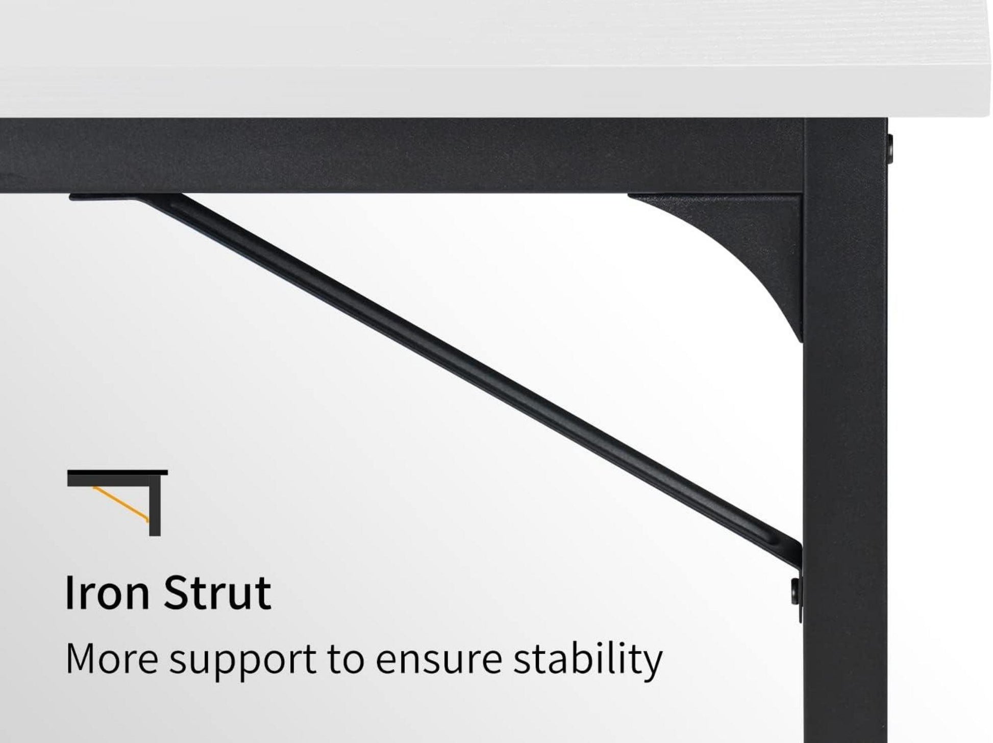 Schreibtisch Computertisch 120x60 cm mit 2 Ablagen Stahlgestell