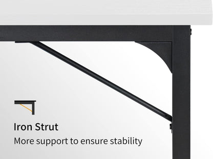 Schreibtisch Computertisch 120x60 cm mit 2 Ablagen Stahlgestell