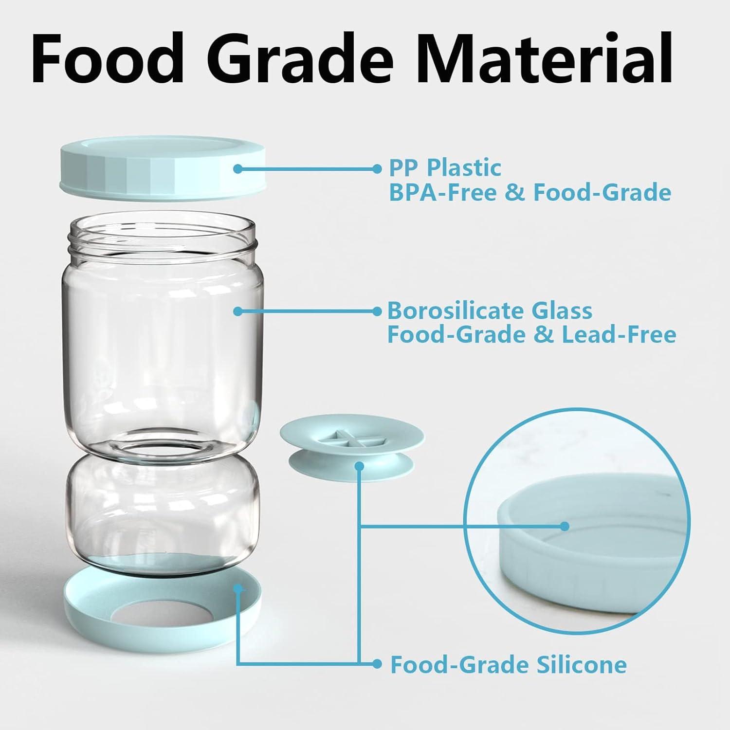 Glas Einmachglas Sieb Deckel 1L Olive Container Pickle Olive Kimchi