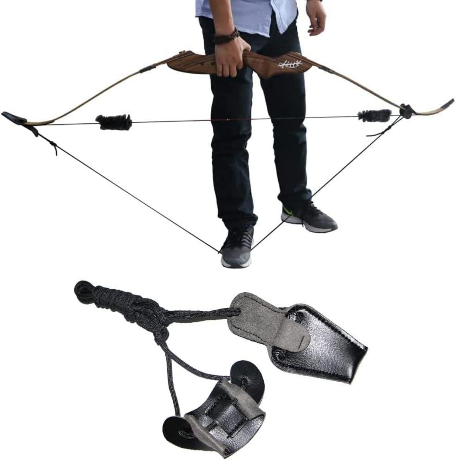 Bogenspanner Leder Strapazierfähig Recurve Langbogen