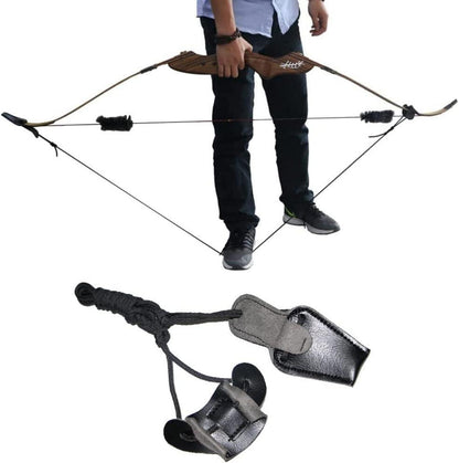 Bogenspanner Leder Strapazierfähig Recurve Langbogen