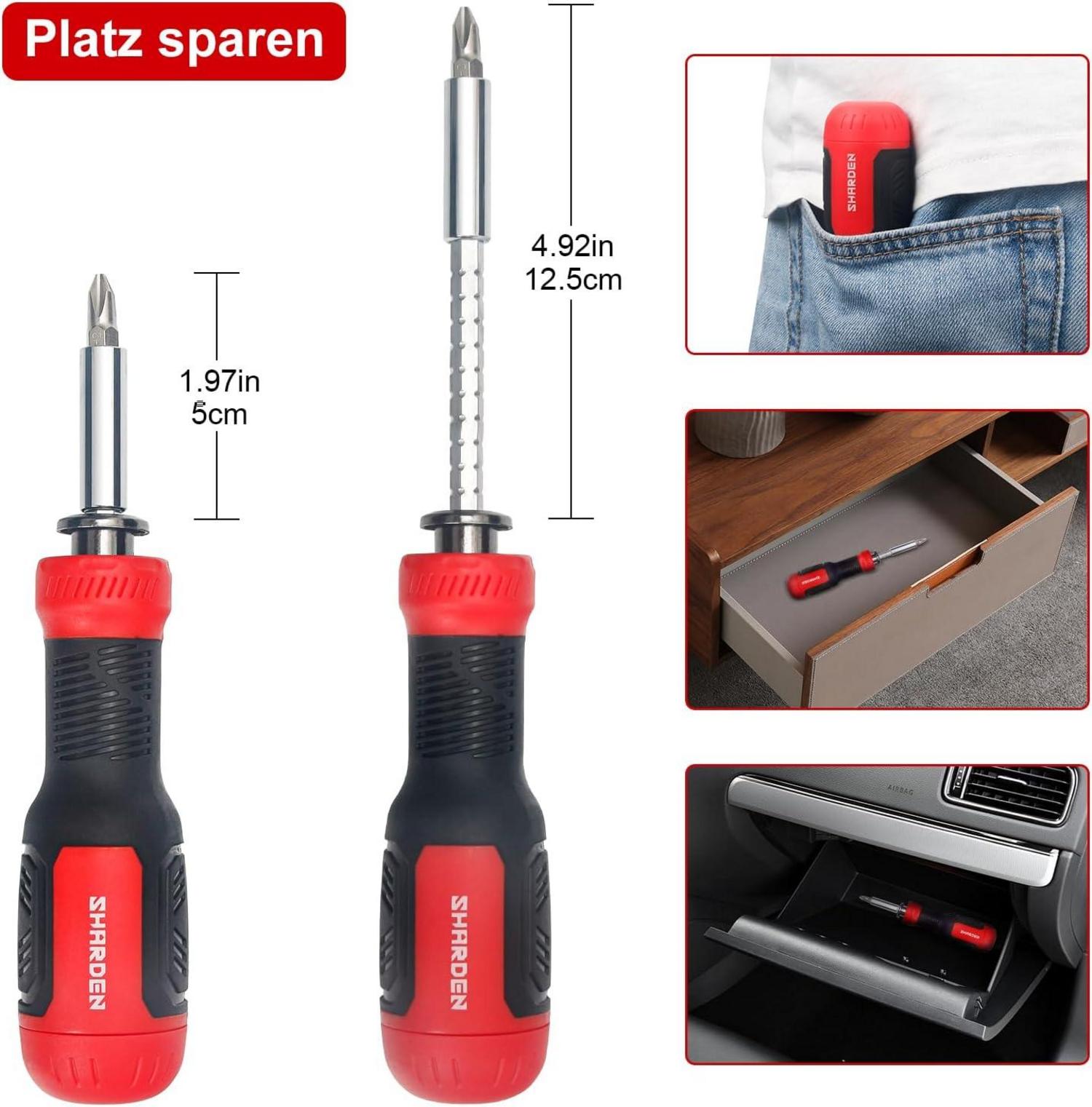 Multibit Schraubendreher 13-in-1 Magnetisch Bohrer Verlängerung Set Torx PH