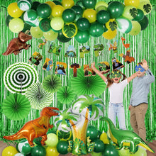 Dino Party Dekoration Set Happy Birthday Banner Luftballons