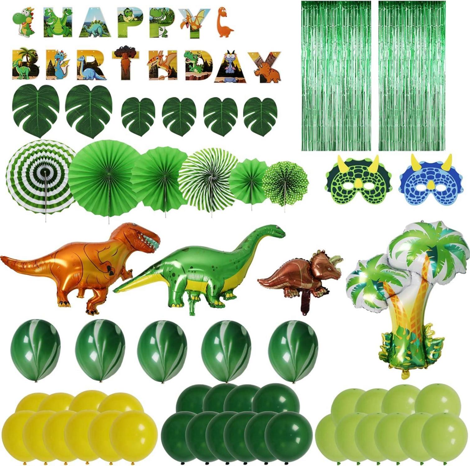 Dino Party Dekoration Set Happy Birthday Luftballons
