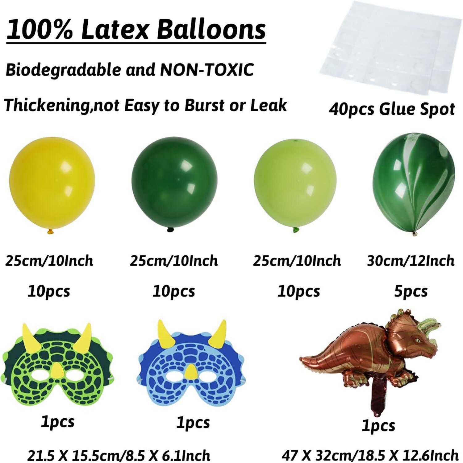 Dino Party Dekoration Set Happy Birthday Banner Luftballons