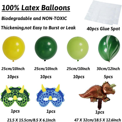Dino Party Dekoration Set Happy Birthday Banner Luftballons