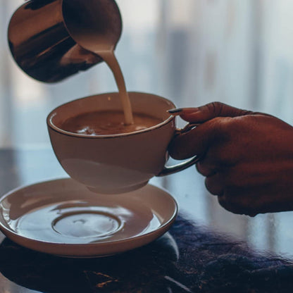 Milchkännchen Edelstahl 1000ml mit Ausguss & isoliertem Griff