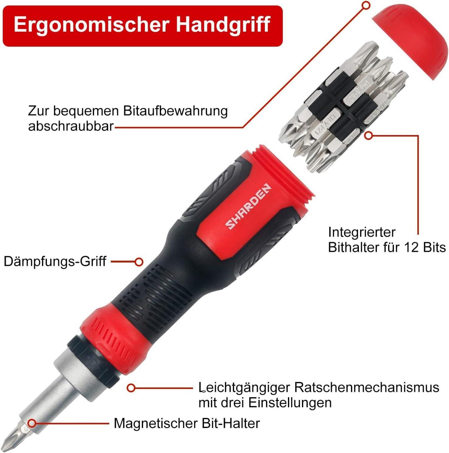 Ratschen Schraubendreher 13-in-1 Multitool mit Torx Schlitz
