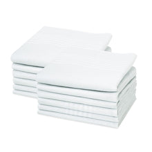 Stoff Taschentücher Herren 12er Set Baumwolle Weiß 40x40cm