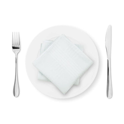 Stoff Taschentücher Herren 12 Stück Weiß Baumwolle 40x40cm