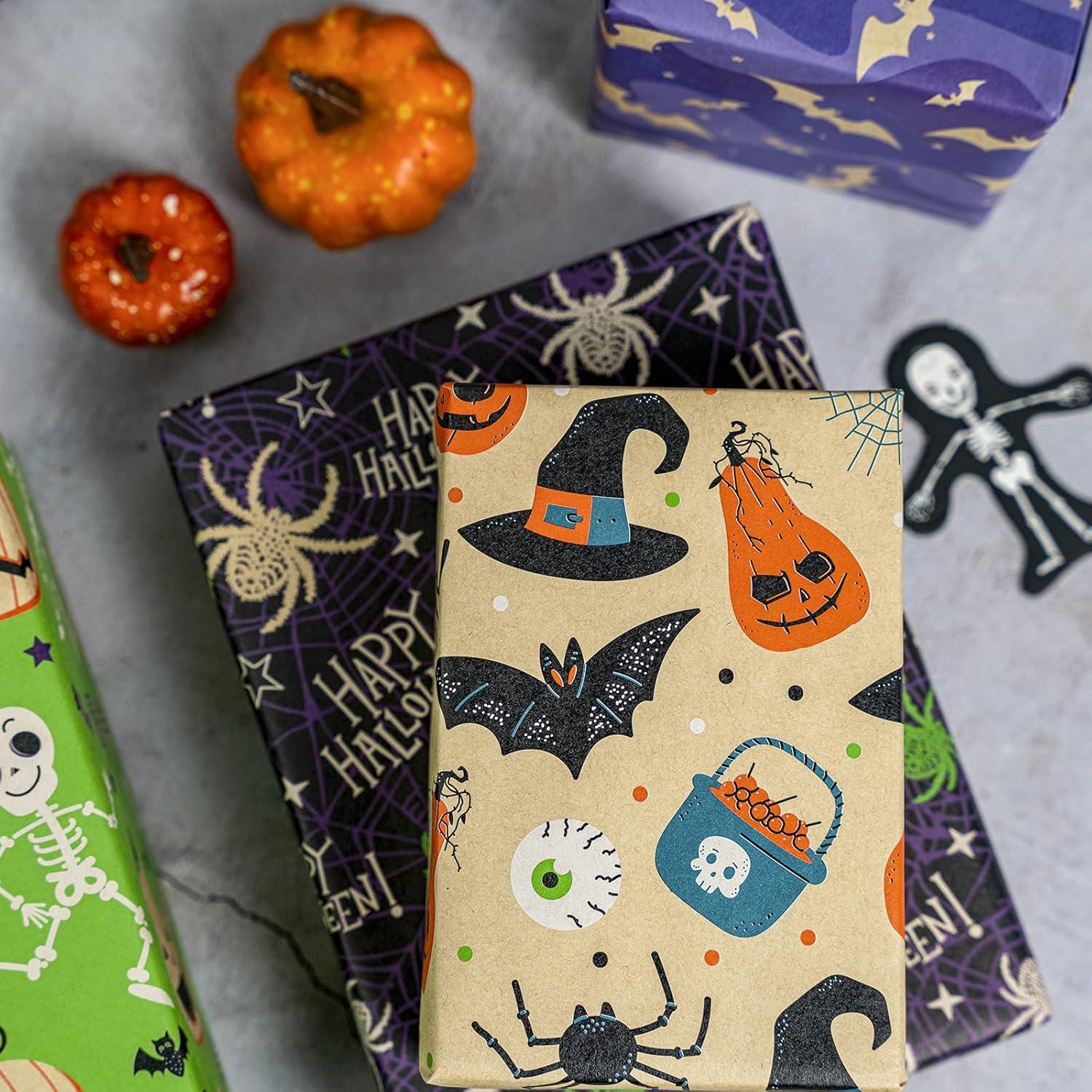 Halloween Geschenkpapier 6 Blatt 44,5x76 cm pro Rolle