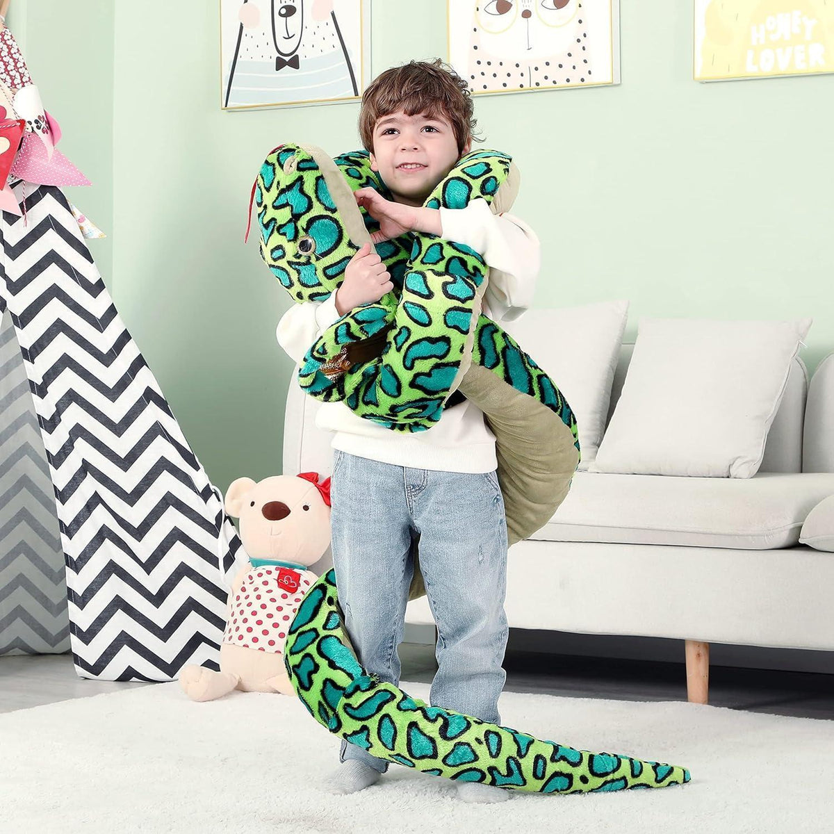 Riesen Kuschelschlangen Stofftier 270cm - Plüschtier Geschenk