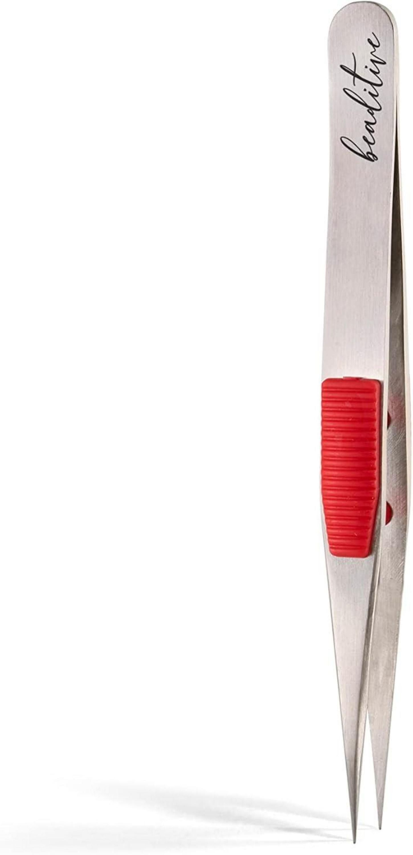 Bastelpinzette Edelstahl Hochpräzise mit Kissen 12cm Hobby-Pinzette