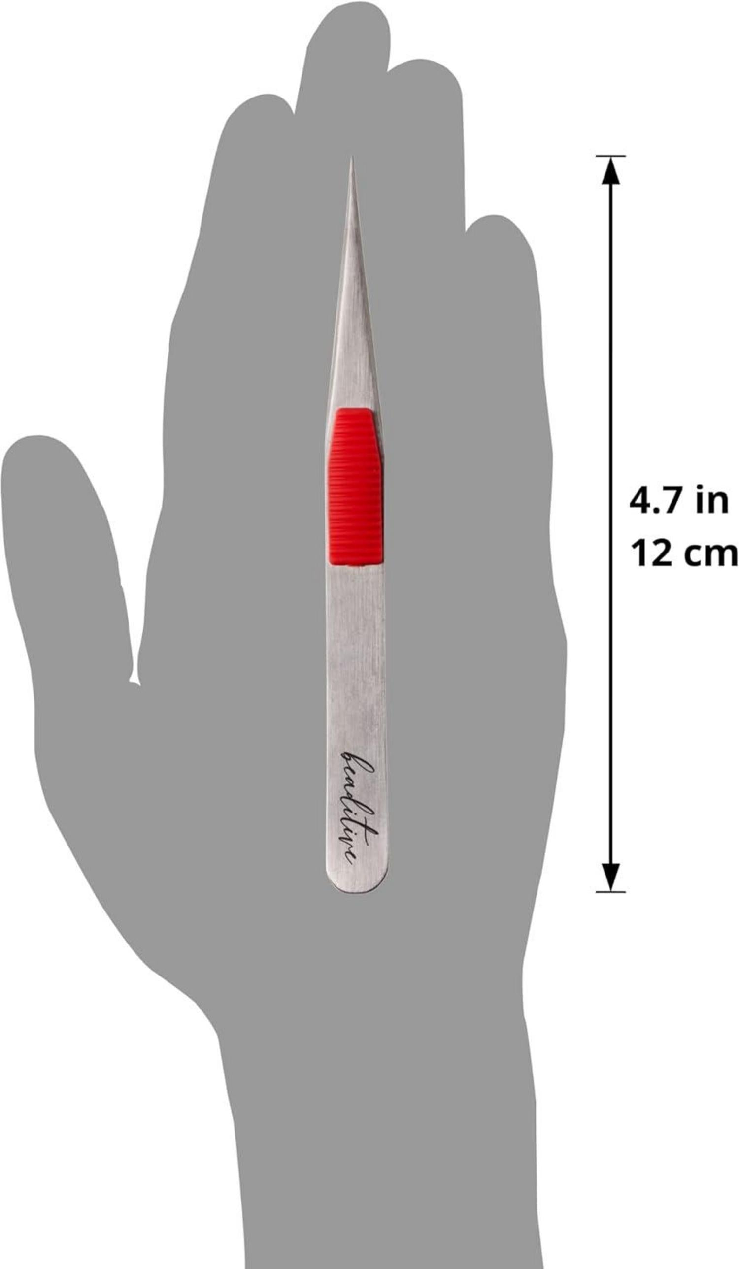Hochpräzise Hochleistungspinzette mit Kissen - 12cm Bastelpinzette zum