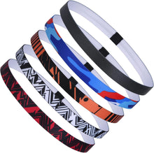 Set mit 5 URAQT Sport Stirnbändern in verschiedenen Farben und Designs