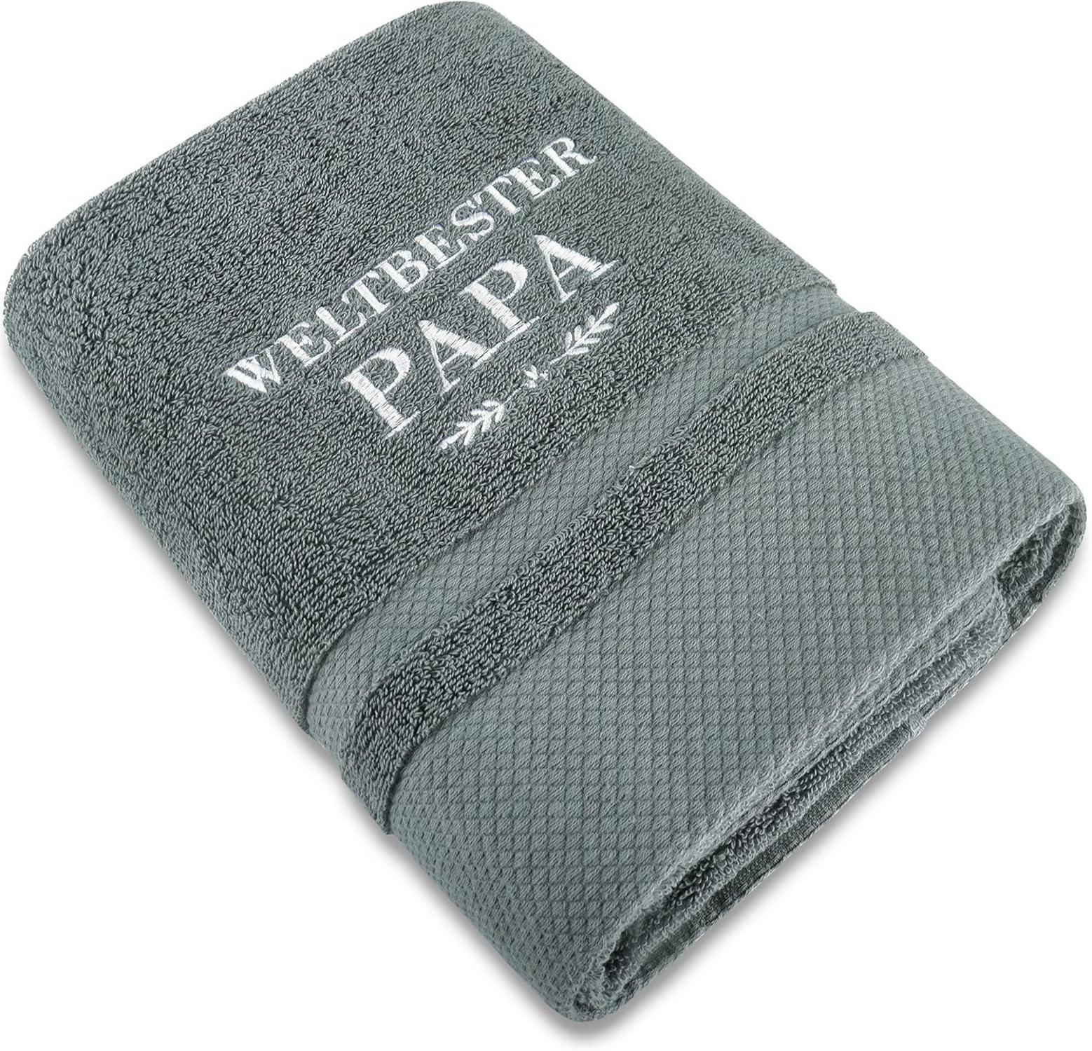 Besticktes Badetuch 50x100 Vatertagsgeschenk Weltbester Papa