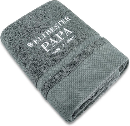 Besticktes Badetuch 50x100 Vatertagsgeschenk Weltbester Papa