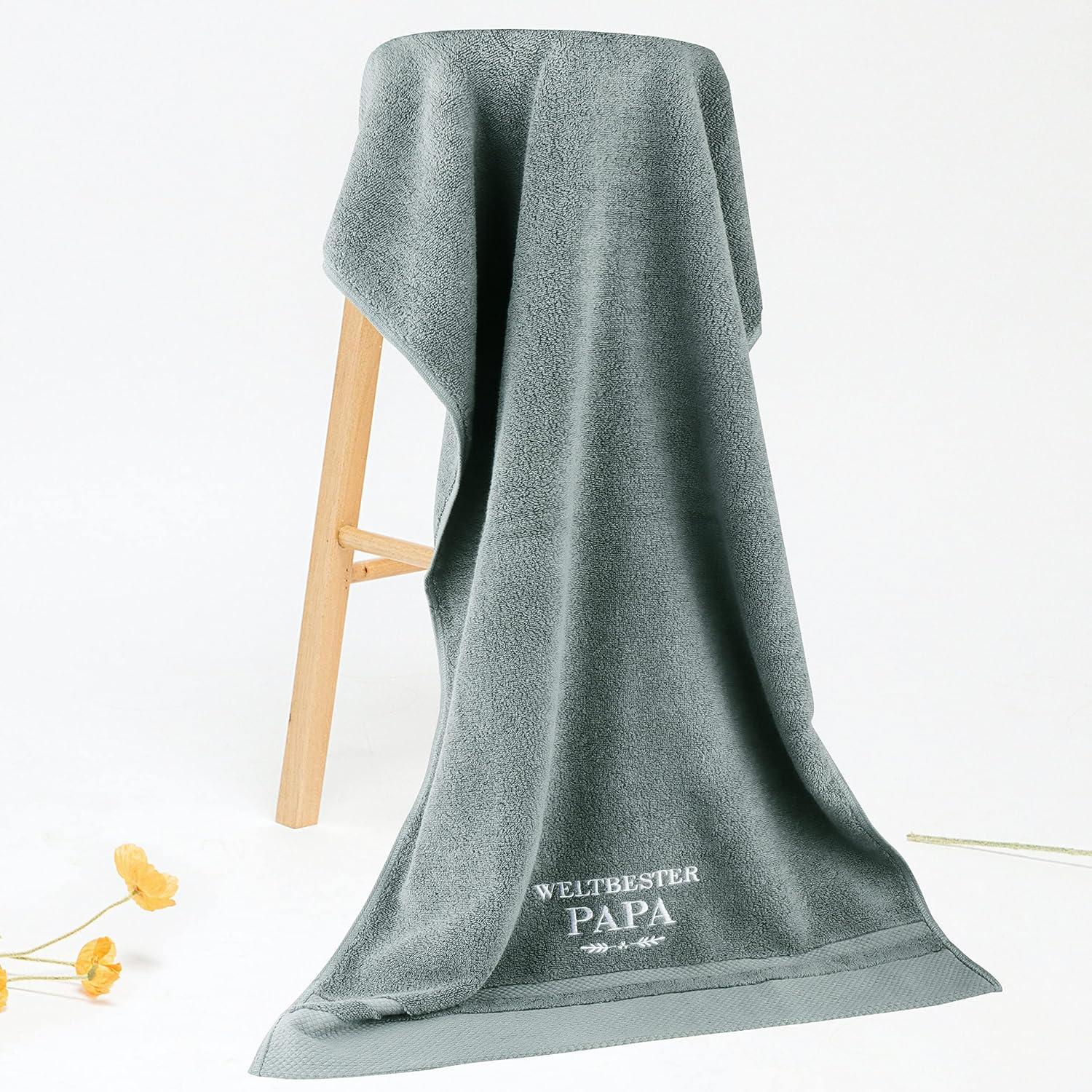 Weltbester Papa Handtuch Bestickt 50x100 Vatertagsgeschenk