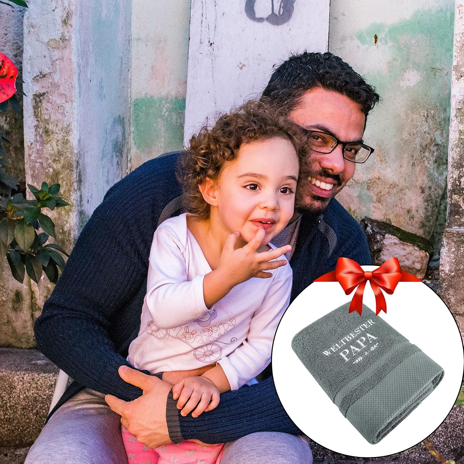 Weltbester Papa Handtuch Bestickt 50x100 Vatertagsgeschenk