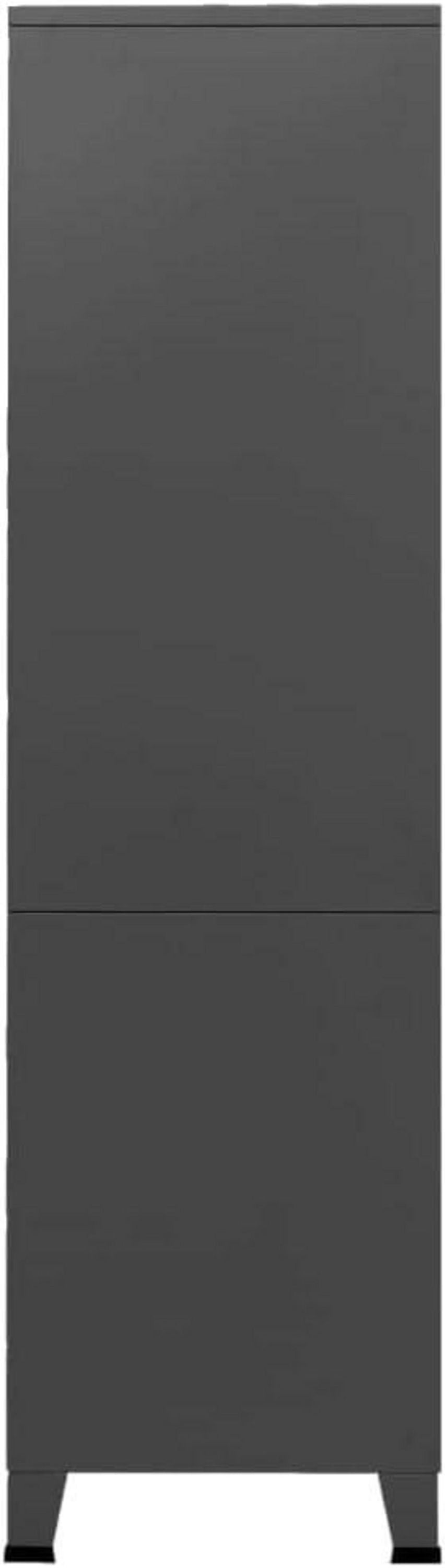 Industrial Kleiderschrank Anthrazit Metall 90x50x180cm Stauraum