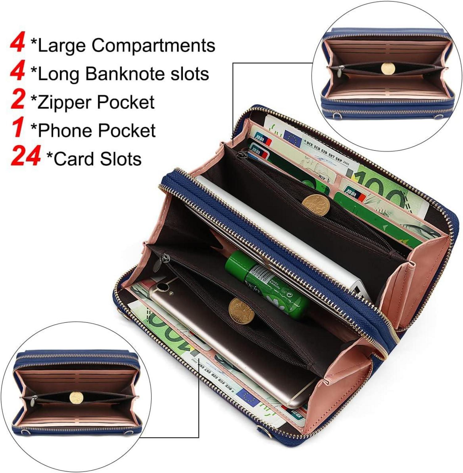Damen Handytasche Umhängetasche RFID Schutz PU Leder
