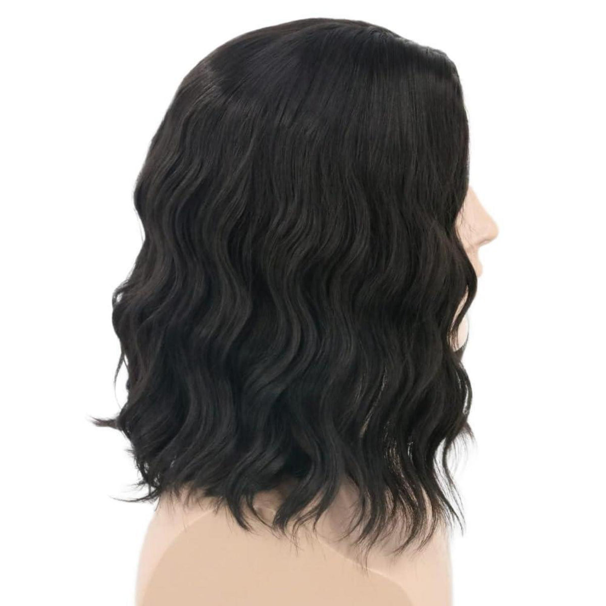 70er 80er Herren Perücke Schwarz Braun Lockig Cosplay Halloween