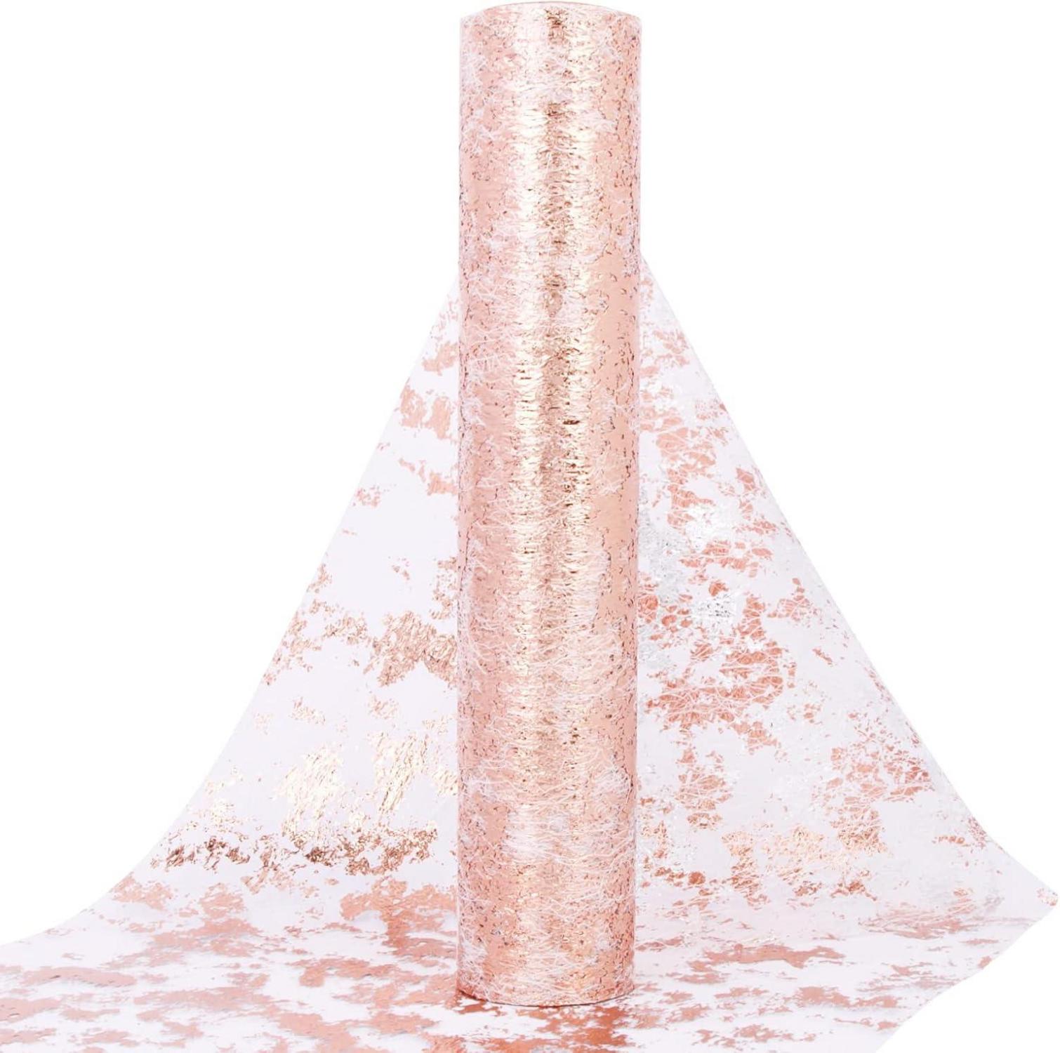Tischläufer Roségold Glänzend Polyester für Partys und Feiern