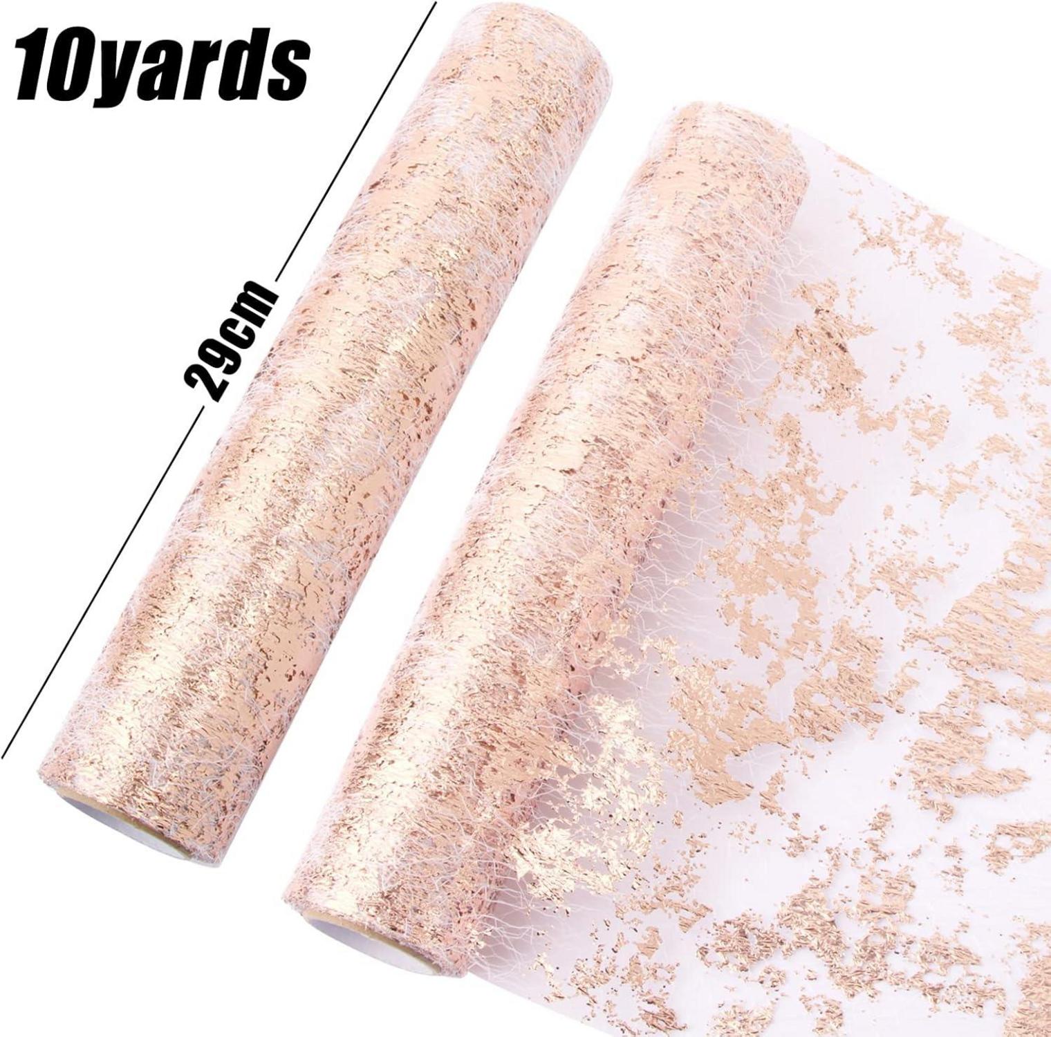 Tischläufer Roségold Glänzend 29cm x 9m Polyester für Partys